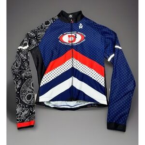 Betty Designs Long Sleeve Thermal Full Zip Cycling Jersey Women XL Reflective